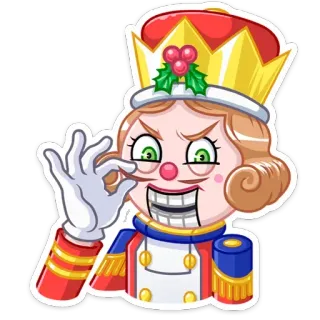 👨‍🦰 นัทแครกเกอร์, ของเล่น, คริสต์มาส, วันหยุด, ตุ๊กตา whatsapp sticker