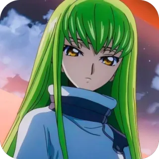🫥 C.C. Code Geass whatsapp sticker