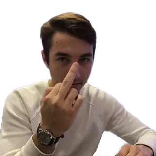 🖕 doigt d'honneur, offensant, geste déplacé, homme, pointer, geste de la main telegram sticker