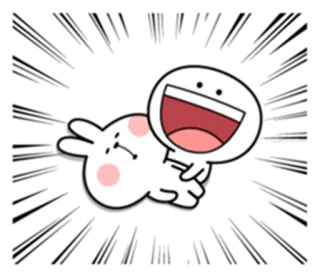 😴 Cartoon, Süß, Hase, Lustig, Fröhlich, Sticker telegram sticker