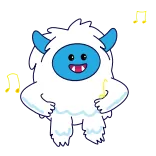 🕺 Monster, Yeti, Cartoon, Niedlich, Figur, Illustration telegram sticker