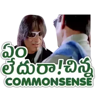 😊 ఏం లేదురా!చిన్న COMMONSENSE indiano, buon senso, divertente, adesivo telegram sticker