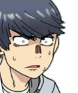 😰 anime, manga, surprised, confused, cartoon telegram sticker