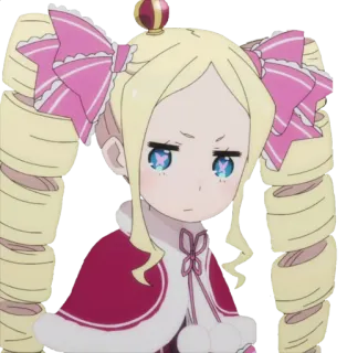 😕 Beatrice Аниме, Лоли, Девочка, Хвостики, Блондинка telegram sticker