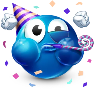 🥳 celebración, emoji, fiesta, cumpleaños, festivo, diversión whatsapp sticker