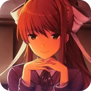 💇 Monika Doki Doki Literature Club telegram sticker