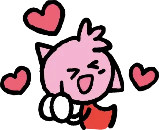 😍 cartoon, pink, love, heart, offensive gesture telegram sticker