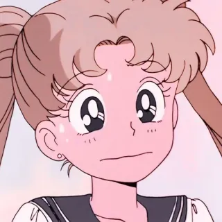 😕 Usagi Tsukino Sailor Moon anime, sailor moon, usagi tsukino, cute, cartoon telegram sticker