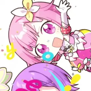 😃 anime, cute, pink, cartoon, sticker, kawaii whatsapp sticker