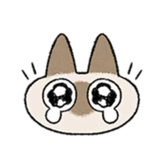 😺 gato, fofo, kawaii, triste, animal, animal de estimação telegram sticker
