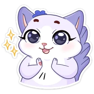 🤩 sticker, cute, animal, cat, cartoon, kawaii whatsapp sticker