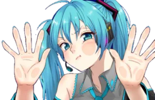 🙊 Hatsune Miku 애니메이션, 만화, 보컬로이드, 하츠네 미쿠 whatsapp sticker