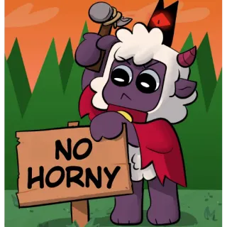 😀 The Lamb Cult of the Lamb NO HORNY telegram sticker