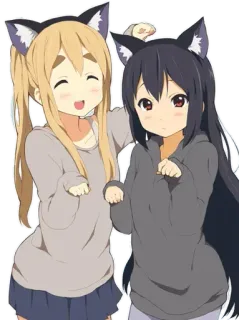 😍 Anime, Oreilles de chat, Kawaii, Mignon, Manga, Filles whatsapp sticker