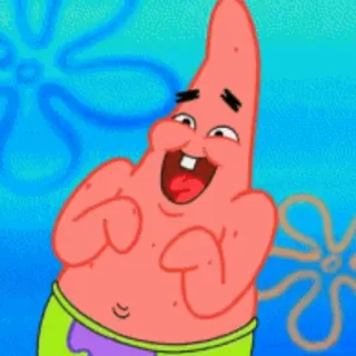 ✨ Patrick Star Spongebob Squarepants spongebob, nickelodeon, dessin animé, joyeux, patrick, étoile telegram sticker