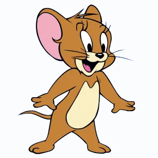😆 Jerry Mouse Tom and Jerry 만화, 쥐, 제리, 톰과 제리, 애니메이션, 캐릭터 telegram sticker