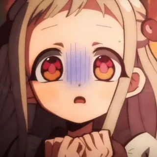 🥯 Nene Yashiro Toilet-bound Hanako-kun Anime, Mangá, Nene Yashiro, Hanako-kun, surpreso(a), preocupado(a) telegram sticker