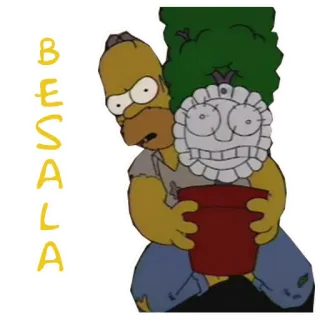 💋 Homer Simpson The Simpsons BESALA dibujos animados, comedia, animación, Simpsons, Homer telegram sticker