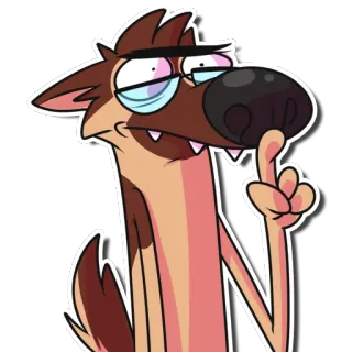 😧 Hund, Cartoon, Tier, Brille telegram sticker