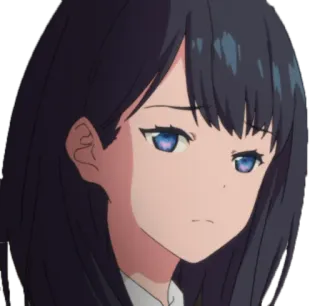 😒 Anime, Mädchen, Porträt, Niedlich, Charakter, Illustration telegram sticker