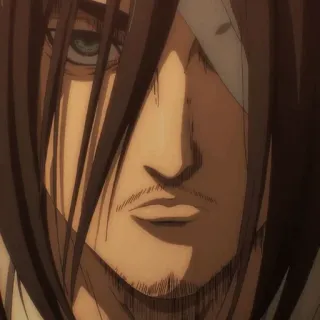 🖤 Eren Yeager Attack on Titan アニメ, マンガ, 進撃の巨人, エレン・イェーガー telegram sticker