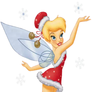 ❄️ Tinkerbell christmas, tinkerbell, fairy, holiday, disney telegram sticker