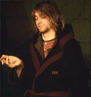 ⚡ Kurt Cobain KURT kurt cobain, musiker, sänger, nirvana, rockstar telegram sticker