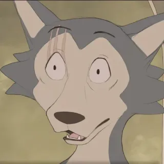 😮 Legoshi Beastars wolf, anime, animal, legosi, furry, dog whatsapp sticker