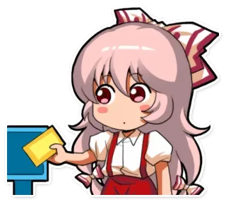 📮 Аниме девушка, Чиби, Наклейка, Милый, Каваий, Конверт, Почта telegram sticker