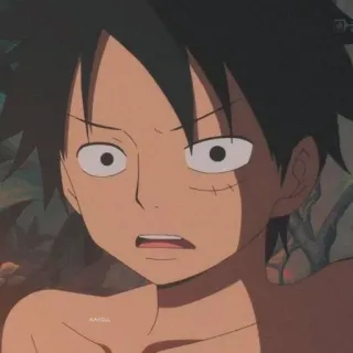 😅 Monkey D. Luffy One Piece Anime, Luffy, One Piece, Kreskówka, Manga, Pirat telegram sticker