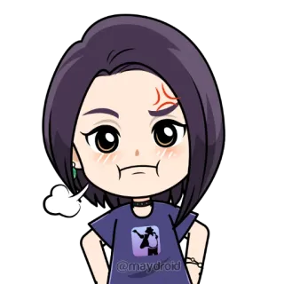 😤 @maydroid angry, cartoon, sticker, expression, irritated, annoyed telegram sticker