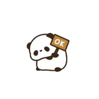 👌 OK panda, ok, lindo, animal telegram sticker
