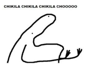 🎤 CHIKILA CHIKILA CHIKILA CHOOOO stick figure, meme, funny, animation, drawing telegram sticker