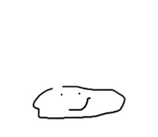 😐 Blob, Gekritzel, Cartoon, lächelnd, minimalistisch, abstrakt whatsapp sticker