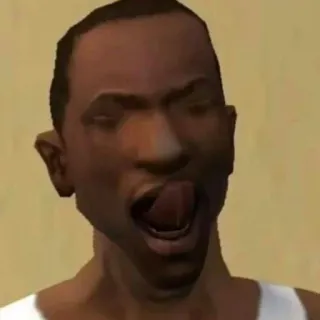 👍 CJ Grand Theft Auto: San Andreas CJ, Grand Theft Auto, San Andreas, jeu vidéo, personnage, tire la langue whatsapp sticker