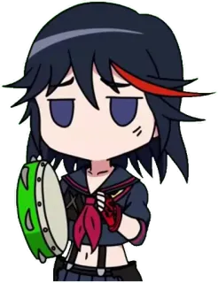 😶 Ryuko Matoi Kill la Kill Anime, Chibi, Tamburyn, Manga, Kill la Kill telegram sticker