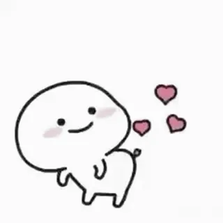😂 fofo, kawaii, amor, coração, desenho animado, adorável, simples, personagem whatsapp sticker