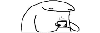 ☕️ kopi, manusia lidi, meme, santai, imut telegram sticker
