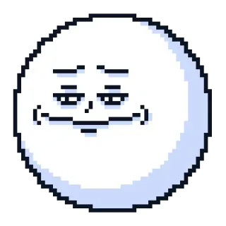 😑 face, pixel art, emoji, funny, simple telegram sticker