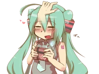 ❤️ Hatsune Miku アニメ, ボーカロイド, 可愛い, ミク, 初音ミク, デジタルアート, カワイイ telegram sticker