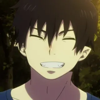 ☁️ Rin Okumura Blue Exorcist Anime, Junge, lächelnd, Anime Junge, Rin Okumura, Blue Exorcist telegram sticker