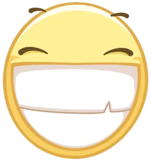 😄 이모지, 행복, 미소, 노란색 telegram sticker