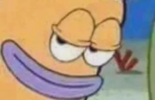 😏 Patrick Star SpongeBob SquarePants cartoon, nickelodeon, character, patrick star, meme telegram sticker