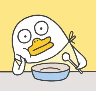 💨 bebek, makanan, kartun, imut, makan telegram sticker