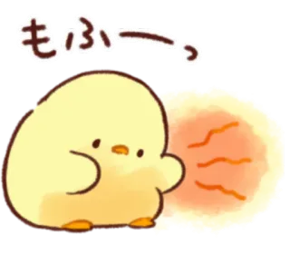 Soft and cute chick winter @stickerscar telegram stickers