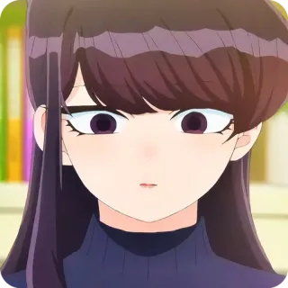 🙂 Komi Shouko Komi Can't Communicate Anime, Fille, Komi Can't Communicate, Komi Shouko, Mignon, École, Personnage whatsapp sticker