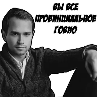 💂 ВЫ ВСЕ ПРОВИНЦИАЛЬНОЕ ГОВНО оскорбление, русский, обидный telegram sticker