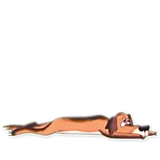 😑 Hund, Cartoon, liegend, Tier, Haustier telegram sticker