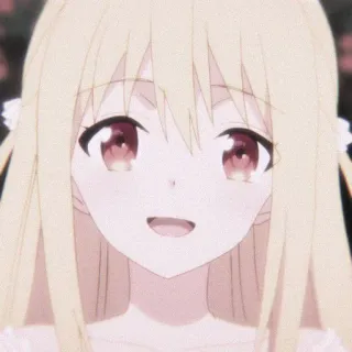 🧚‍♀ Anime, Mädchen, Porträt, Süß, Lächelnd, Animation whatsapp sticker