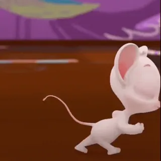 🐭 mysz, zwierzę, kreskówka, różowy whatsapp sticker
